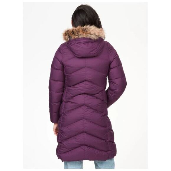 Marmot 700 Down Fill Insulated Parka Coat Hooded Purple Size Small - Picture 2 of 13